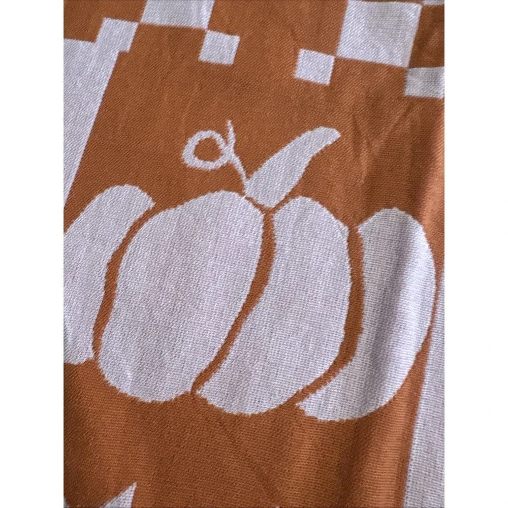 Anthropologie Danika Kitchen Towel Dish Tea‎ Scandi Modern Pumpkin Geometric